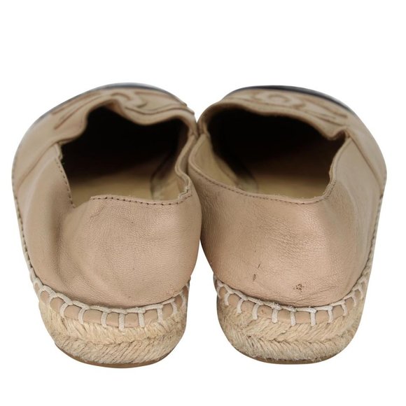 Chanel Espadrille CC 35 Leather Cap Toe Flats CC-S0207P-C029 - Picture 6 of 10